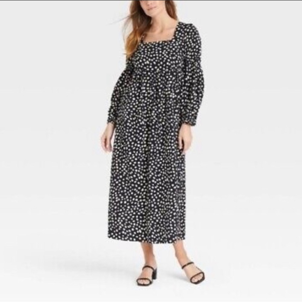 Who What Wear Pepto Dot Print Dress